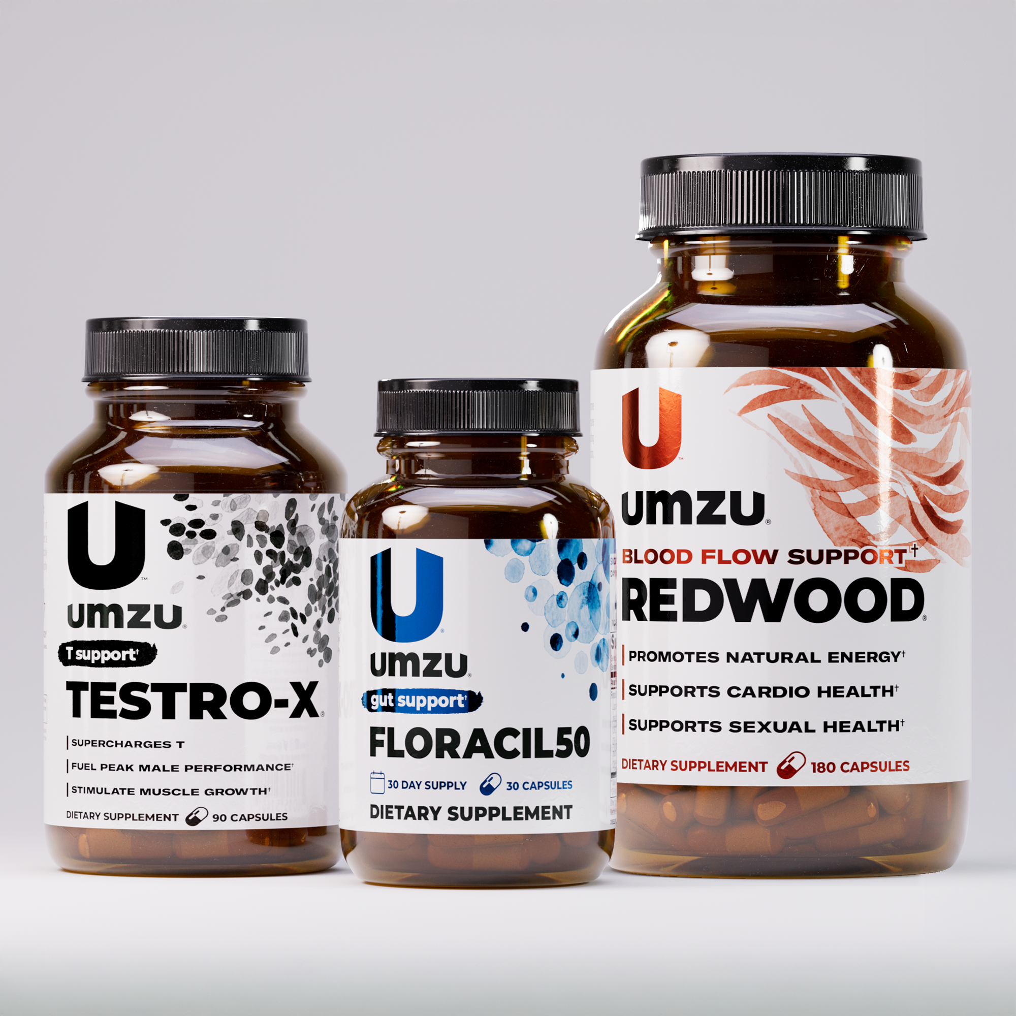 Male Vitality Optimization Bundle: Redwood, Testro-X & Floracil50 Bundles UMZU