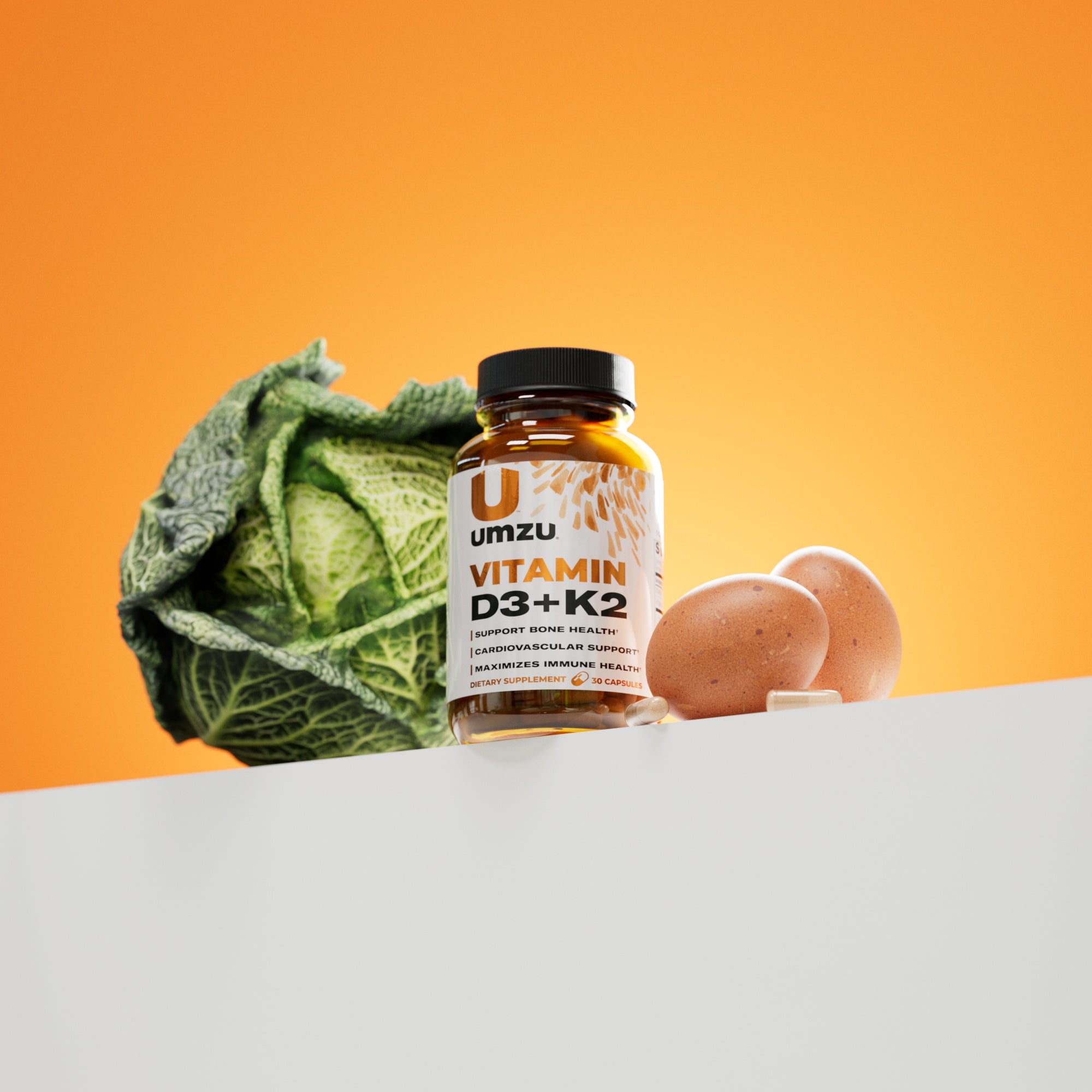 Vitamin D3 + K2 : 2 Pack Bundle Capsule UMZU