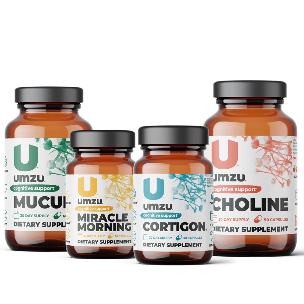 Brain Fog Support Bundle: Cortigon, Miracle Morning, Choline & Mucuna Pruriens Bundles UMZU   